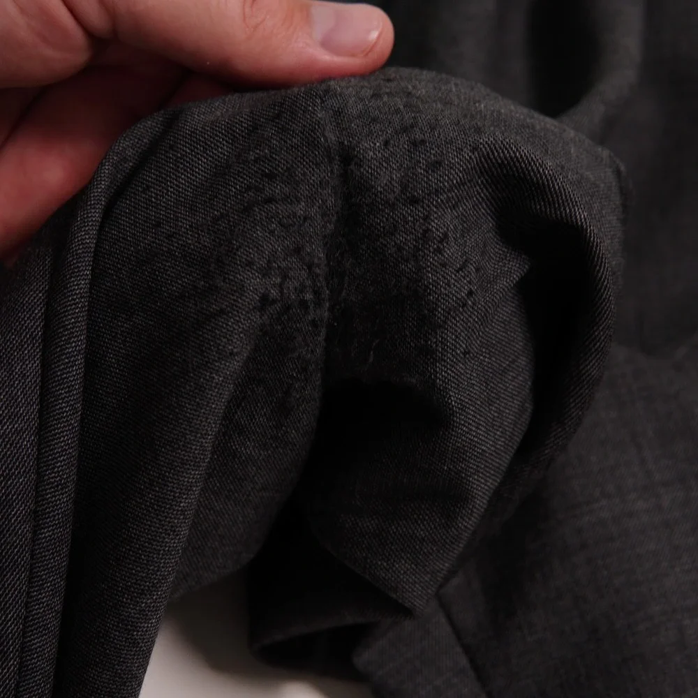 Lauren Ralph Lauren Wool Gray Sharkskin 2 Piece Suit 50R 47 / 29 Flat Front High